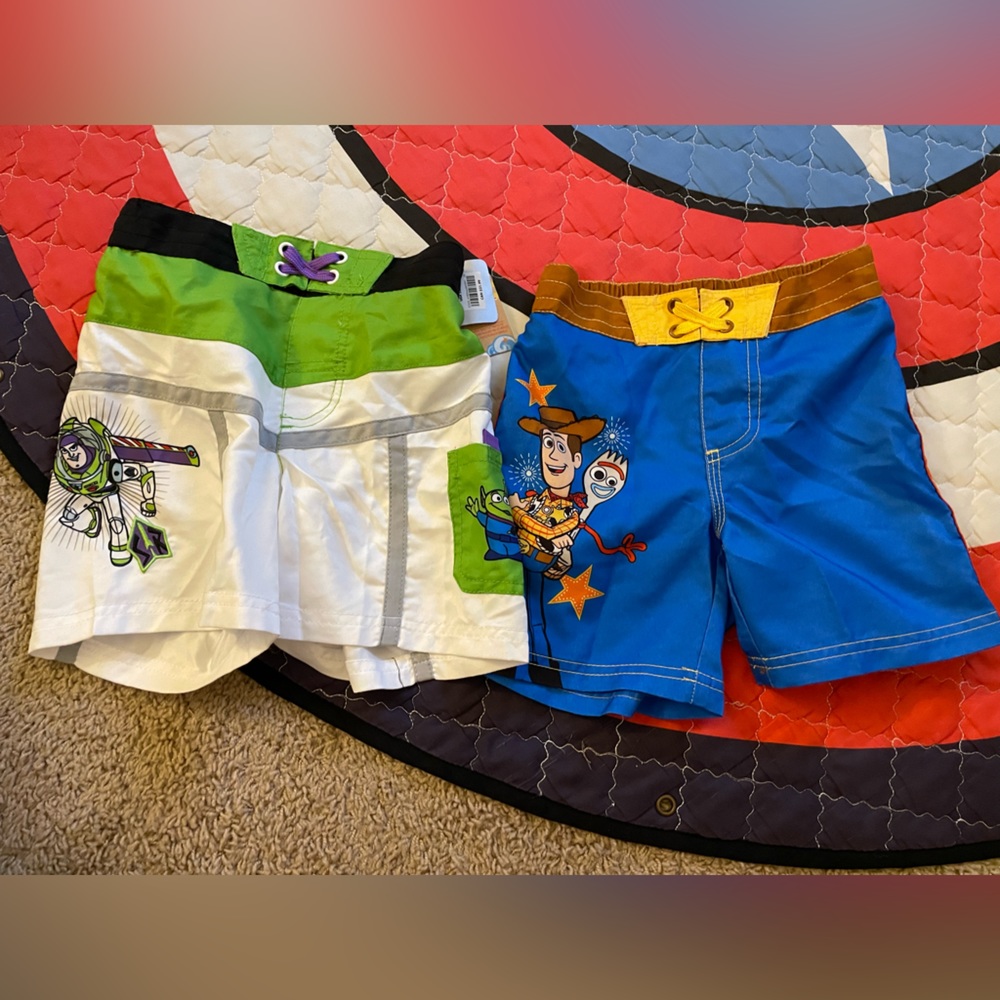 Kids Disney swim shorts size 4 one NWT